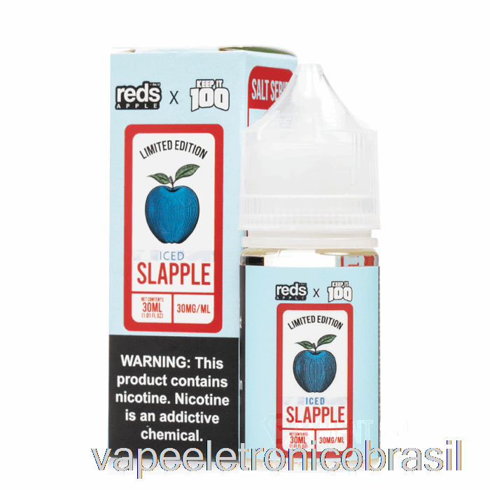 Vape Recarregável Iced Slapple - 7 Daze X Keep It 100 Sais - 30ml 50mg